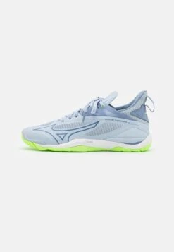 Mizuno Wave Mirage 4 - Handball Shoes - Heather/Subdued Blue/Neo Lime