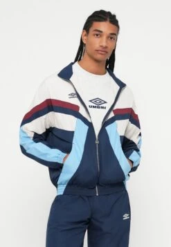UMBRO RELAXED TRACK JACKET - Summer Jacket - Dark Navy/white Sand/vista Blue -Zalando UK-Outlet cd618d387393424694e51dba91a74b91