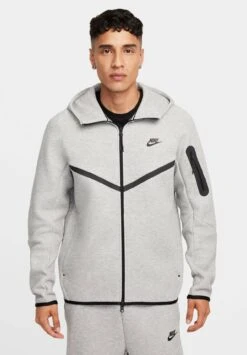 Nike Sportswear TECH FLEECE - Zip-up Sweatshirt - Dk Grey Heather Black