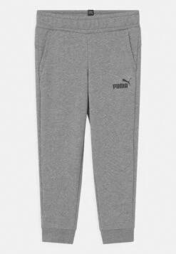 Puma Logo Pants Unisex - Tracksuit Bottoms - Medium Gray Heather