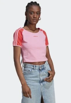 Adidas Originals Short - Print T-Shirt - Semi Pink Glow/Real Coral