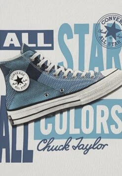 Converse PATCHWORK SNEAKER TEE - Print T-shirt - Egret -Zalando UK-Outlet d066b487abdc4c61acb47173f6538390