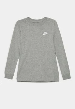 Nike Sportswear Tee Futura Unisex - Long Sleeved Top - Dark Grey Heather/White