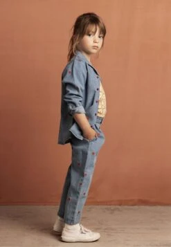 Mini Rodini HEARTS TROUSERS UNISEX - Relaxed Fit Jeans - Blue