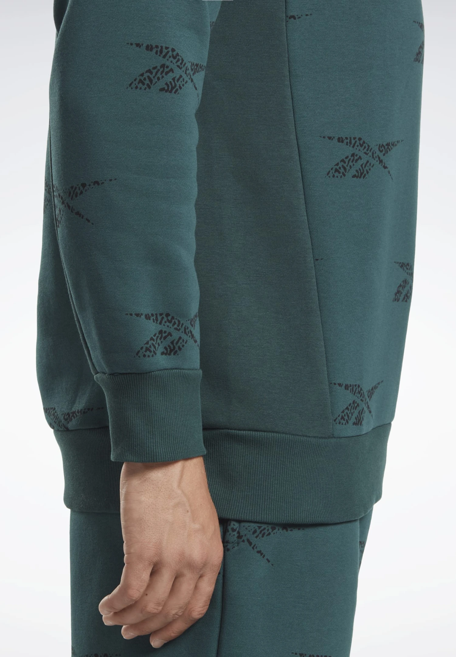 Reebok Ri Aop Crew - Sweatshirt - Forest Green 5 Reebok Ri Aop Crew - Sweatshirt - Forest Green - Image 5