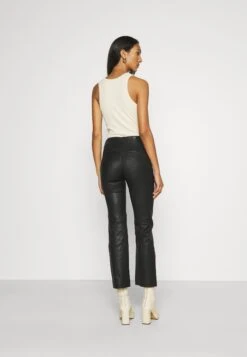 ARKET Leather Trousers - Black -Zalando UK-Outlet d47b49a93698496eb5678daad457b40d