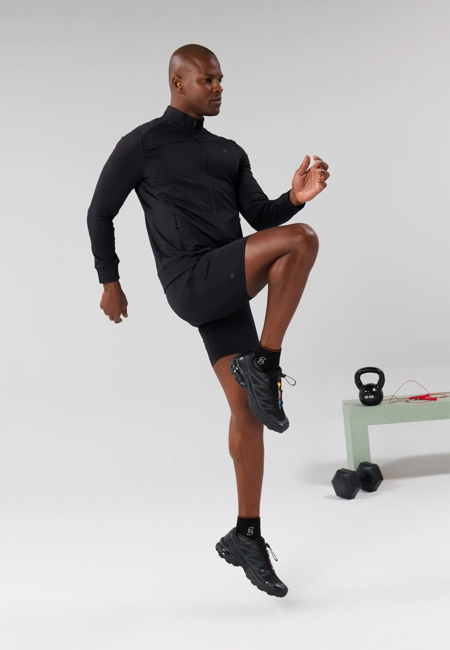 LONG SLEEVE ZIP UP TRAINING JACKET WITH POCKETS - Training Jacket - Black 2 LONG SLEEVE ZIP UP TRAINING JACKET WITH POCKETS - Training Jacket - Black - Image 2