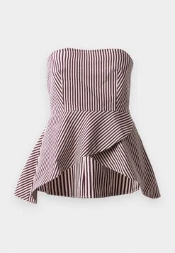 VOLANS STRIPED PETAL - Top - Plum Stripe -Zalando UK-Outlet db458287e5d44c9485ecaa6a6cd9814e
