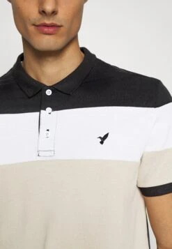 Pier One SLIM - Polo Shirt - Black/sand -Zalando UK-Outlet db74cc0723094776a2799b7c241ca72b