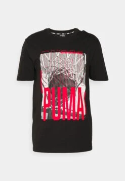Puma Graphic Tee - Print T-Shirt - Black -Zalando UK-Outlet dc0b281447d2458f9049d619fdcc756d