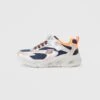 Skechers METEOR - Trainers - Silver-coloured/navy/orange