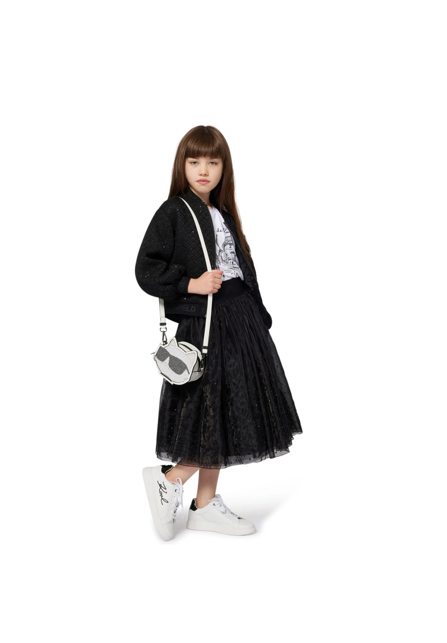 Karl Lagerfeld Kids CEREMONIE SKIRT - A-line Skirt - Black 1 Karl Lagerfeld Kids CEREMONIE SKIRT - A-line Skirt - Black