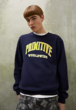 PRIMITIVE Collegiate Worldwide Crewneck - Sweatshirt - Navy