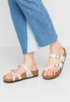 Birkenstock Mayari - T-Bar Sandals - Graceful Pearl/White