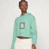 The North Face Never Stop Exploring Crop Hoodie - Zip-Up Sweatshirt - Wasabi /Gravel/ Thyme