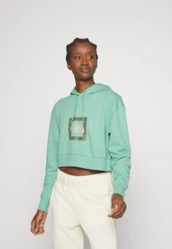 The North Face Never Stop Exploring Crop Hoodie - Zip-Up Sweatshirt - Wasabi /Gravel/ Thyme