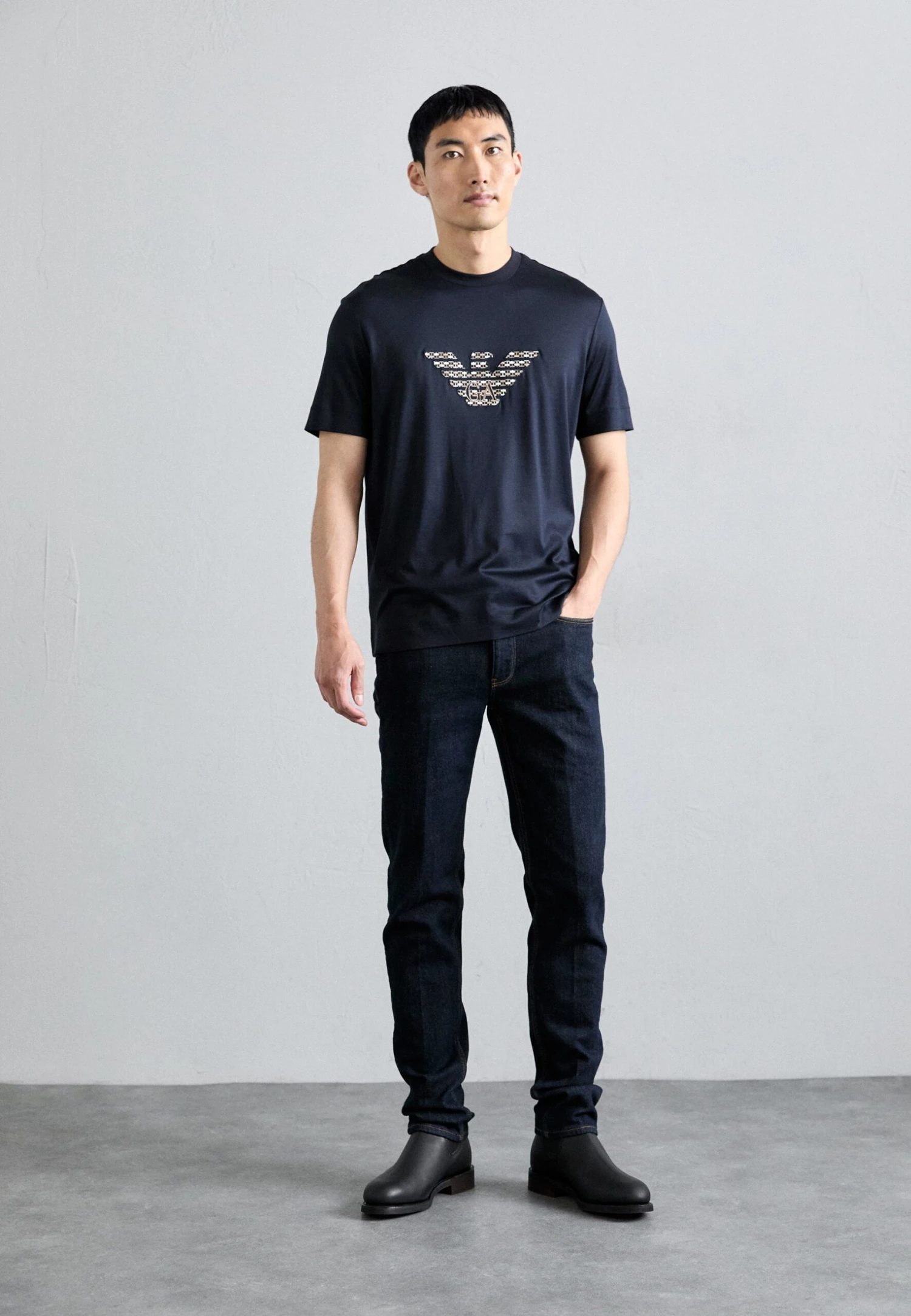 Emporio Armani POCKETS PANT - Straight Leg Jeans - Blue Denim 2 Emporio Armani POCKETS PANT - Straight Leg Jeans - Blue Denim - Image 2