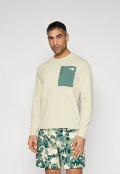 The North Face KECHA CREW - Long Sleeved Top - Gravel/duck Green