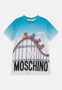 MOSCHINO Unisex - Print T-Shirt - Blue