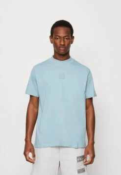 Alpha Industries Label- Basic T-Shirt - Grey Blue
