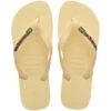 Havaianas BRASIL LOGO BUTTERCREAM UNISEX - T-bar Sandals - Buttercream