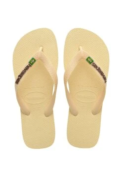 Havaianas BRASIL LOGO BUTTERCREAM UNISEX - T-bar Sandals - Buttercream