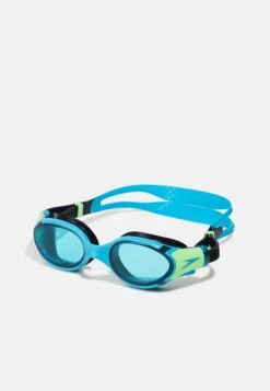 Speedo BIOFUSE JUNIOR UNISEX - Goggles - Hypersonic Blue/true Navy/lumo Green/blue
