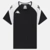 Kappa LORETO UNISEX - Sports T-shirt - Black/white