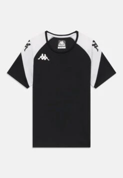 Kappa LORETO UNISEX - Sports T-shirt - Black/white