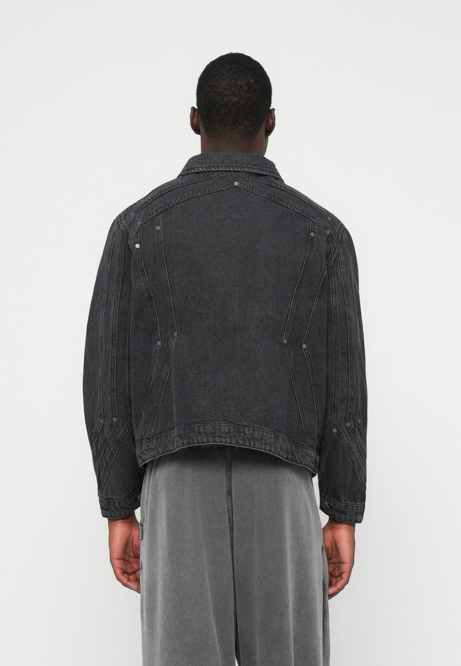 HEAVY CUTLINE WAVE JACKET - Denim Jacket - Black 3 HEAVY CUTLINE WAVE JACKET - Denim Jacket - Black - Image 3