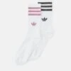 Adidas Originals MID CUT UNISEX 2 PACK - Socks - White/bliss Pink/black