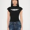 DSQUARED2 OPEN BACK - Print T-shirt - Black