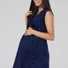Happy Mama Day Dress - Navy With Stars