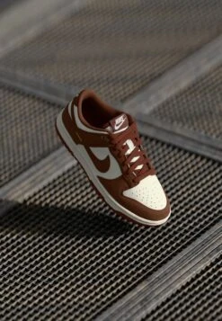 Nike Sportswear DUNK LOW - Trainers - Sail/red Sepia/metallic Gold-coloured