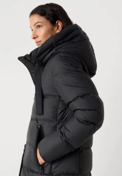 Marc O'Polo LONG COAT WITH HOOD DRAWSTRING AT WAIST - Down Coat - Black -Zalando UK-Outlet edcf031614654378b262137369a65a05