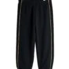 Mini Rodini PLAIN PIPING UNISEX - Tracksuit Bottoms - Black