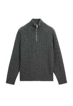 Massimo Dutti HIGH NECK WITH ZIP - Jumper - Grey 14 Massimo Dutti HIGH NECK WITH ZIP - Jumper - Grey -Zalando UK-Outlet f20d3138ab7143679931f81c0485bb85