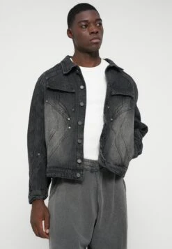 HEAVY CUTLINE WAVE JACKET - Denim Jacket - Black 9 HEAVY CUTLINE WAVE JACKET - Denim Jacket - Black -Zalando UK-Outlet f45c5cd511f84765b9dffbc2b0978d15
