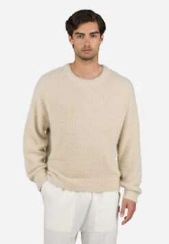 Pegador WATON FURRY KNIT SWEATER - Jumper - Light Beige
