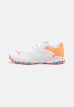 Puma Solarattack- Padel Shoes - White/Ultra Orange/Team Light Blue