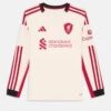 ADIDAS PERFORMANCE LIVERPOOL FC 25/26 LONG SLEEVE AWAY JERSEY KIDS - Football Shirt - White