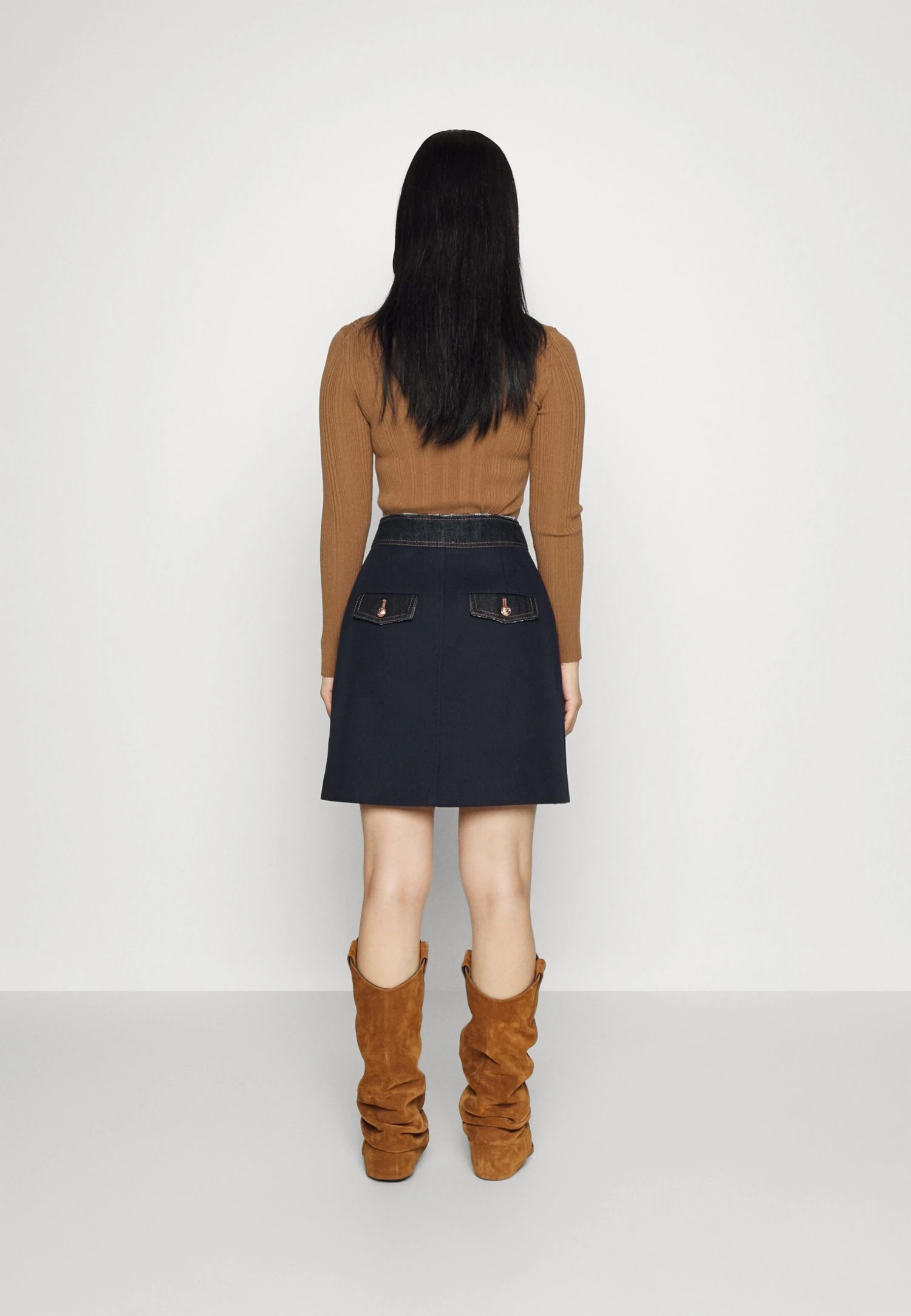 Skirt - Mini Skirt - Navy 4 Skirt - Mini Skirt - Navy - Image 4