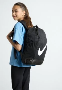 Nike Sportswear BRASILIA BACKPACK UNISEX - Rucksack - Black/ Black/ White
