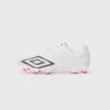 UMBRO VELOCITA DECIMO SQUAD - Firm-ground Football Boots - White/black/pink Glo