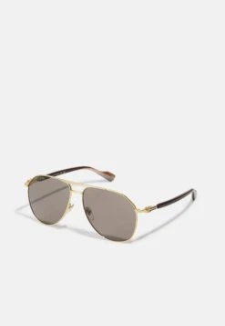 Gucci Unisex - Sunglasses - Gold-Coloured/Brown