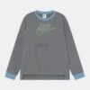 Nike Sportswear Kids Layering Unisex - Sweatshirt - Smoke Grey/Lime Glow