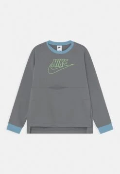 Nike Sportswear Kids Layering Unisex - Sweatshirt - Smoke Grey/Lime Glow